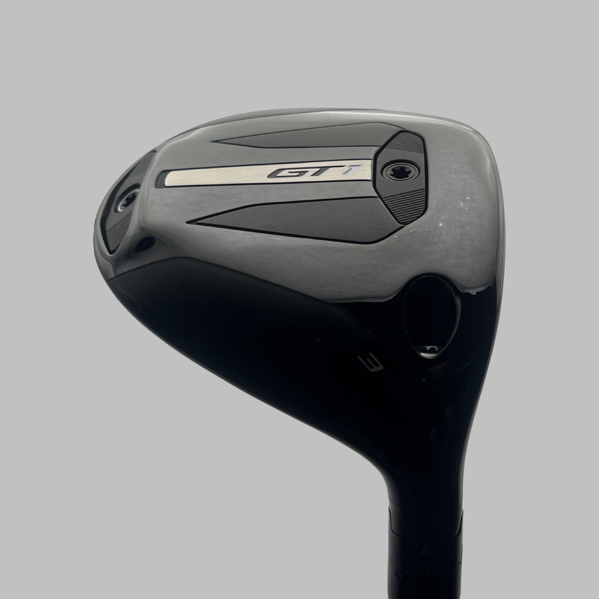 Begagnat Titleist GT1 fairwayträ med grått och svart klubbhud, synlig GT1-logga